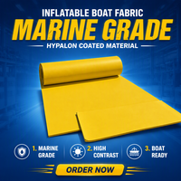 Tissu enduit Hypalon personnalisé, imperméable et résistant aux déchirures, pour bateaux pneumatiques