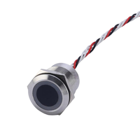 Interrupteur à capteur infrarouge étanche IP68 de 19 mm, interrupteur inductif sans contact en acier inoxydable avec distance de détection réglable et LED