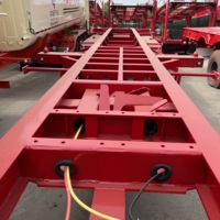 Semi-remorque squelette à structure super robuste de 40 pieds, châssis de conteneur squelette, 3 essieux, capacité de charge de 40 tonnes, modèle de remorque de camion
