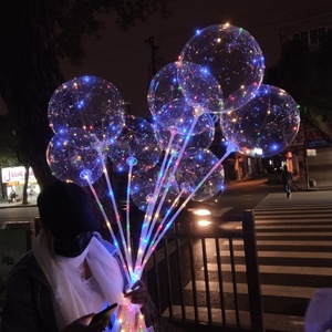 <b>LED</b> Bobo Balloons Light up Balloons Clear Helium Bubble Glow Balloons with String Lights for Birthday Wedding Decoration - Product Image 2