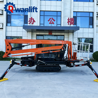 Plataforma Elevadora Araña de 20m con Orugas, Eléctrica, Autopropulsada, Hidráulica, 300kg, Estructura de Acero Aleado, Certificación CE