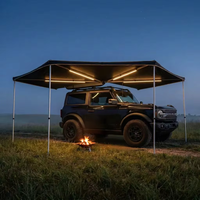 Auvent latéral de voiture YYD OVERLAND, auvent à 270 degrés, rayon de 2,0 m, cadre en aluminium, 3000 mm, imperméable, abri de camping, tente de toit pour SUV