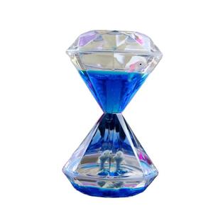 Minuteur sablier en acrylique avec diamants flottants et effet de fuite d'huile, design Art Déco, cadeau de Saint-Valentin pour les meilleurs amis - Product Image 5