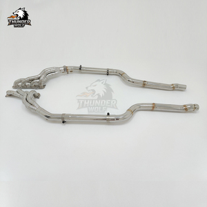Nouveaux collecteurs d'échappement à flux libre <span class=keywords><strong>Hetu</strong></span> pour Mercedes-Benz C63 AMG W204 6.2L V8, longs tubes, downpipe, tuyau droit - Product Image 2