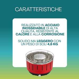 Barbacoa Portátil Redonda de Carbón de 31 cm con Ventilador Eléctrico Ajustable, Cocción Uniforme, Menos Humo, Parrilla para Camping - Product Image 3