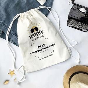 Multi Functional Jute Canvas <b>Drawstring</b> <b>Backpack</b> Personalization Sports Outdoor Camping Cinch Pack for Unisex - Product Image 6