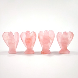 Feng shui-GEMA vívida para tallar animales, Ángel de cuarzo rosa - Product Image 2