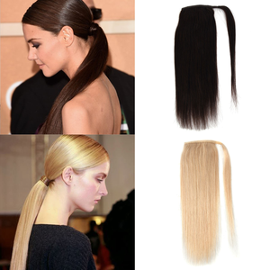 Queue de cheval en cheveux humains Remy en gros, sans perte, douce, réutilisable, à clipser, pour salon, prix d'usine - Product Image 1