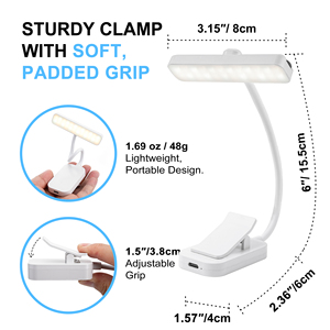 Lámpara de lectura LED portátil con atenuación gradual, tres temperaturas de color, certificada CE RoHS. - Product Image 3