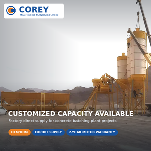 Planta de Concreto Premezclado Corey HZS75 con Bomba, Línea de Producción de Hormigón, Estación de Mezcla de Concreto con Capacidad Personalizada, Suministro Directo de Fábrica - Product Image 3