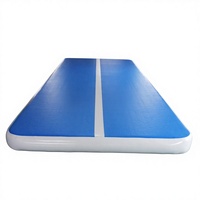 Tapis de gymnastique gonflable commercial en PVC pour entraînement, avec pompe à air, portable et étanche