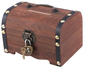 Serrure de tirelire en bois personnalisée enfants adultes maison tirelire décorative épargne anniversaire outil de gestion de l'argent idée cadeau - Product Image 1