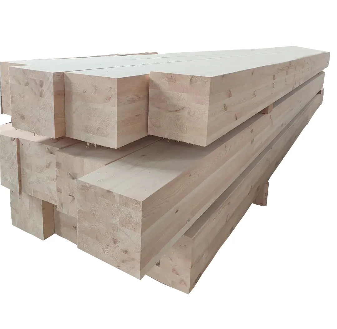 High Quality House Decorative Glulam Wood Beam Construction Timber Real Wood Beams