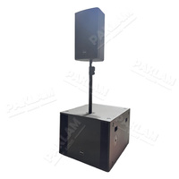 PAKLAM AUDIO Subwoofer actif professionnel 18 pouces 1600W de puissance de pointe Système de sonorisation DJ PA T-18B Bois