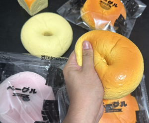 Realistic PU Foam Giant Bagel Squishy Toy Sticky Texture Slow Rebound Anti-Stress Gift Unisex Kids Adults 14+ Years - Product Image 3