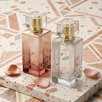 Flacons de parfum en verre de 100 ml, design rectangulaire moderne, unique, élégant et luxueux, fournisseur Anding.