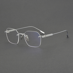 AT81038 Montature da Vista Rimless in Titanio di Alta Qualità <span class=keywords><strong>Occhiali</strong></span> da Uomo e da Donna - Product Image 6