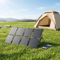Chargeur solaire pliable 25W USB-C à charge rapide, panneau solaire monocristallin portable pour la randonnée, le camping et les activités de plein air