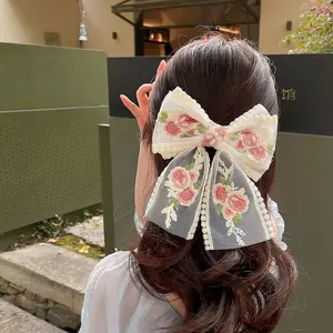 Fashion Elegant Japanese Embroidery Lace Head Scarf For Women Neckerchief Lolita Hair Accessories For Girls AP395