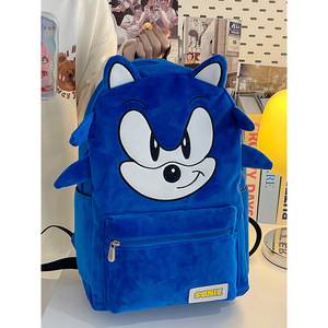 Mochila estilo <span class=keywords><strong>Sonic</strong></span> the Hedgehog, mochila escolar <span class=keywords><strong>de</strong></span> dibujos animados para parejas, mochila <span class=keywords><strong>de</strong></span> viaje <span class=keywords><strong>de</strong></span> gran capacidad para estudiantes mujeres y hombres - Product Image 2