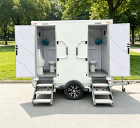 Remorque toilettes portables 280 cm, remorque douche mobile, WC extérieur, remorque toilettes portables, remorque sanitaire