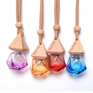 Custom Logo Refillable 8ml Diamond Clear <b>Diffuser</b> Hanging Empty Essential Oils Auto Aromatherapy Fragrance <b>Car</b> Perfume <b>Bottles</b> - Product Image 2