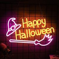 Enseignes néon LED personnalisées Winbo en forme de citrouille d'Halloween, enseignes lumineuses pour la décoration de Noël, la maison, les bars, les fêtes, enseignes néon personnalisées