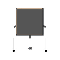 Support d'affichage rotatif à 4 faces avec panneau perforé