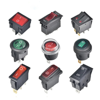 Interrupteur à bascule avec bouton SPST led, 3 voies, cqc, KCD3, r11, t125, 55, 16a, 250v, 1e4, 20a, 250v, 3 broches