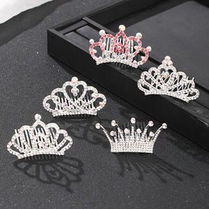 Robe diadème en strass pour enfants, accessoires de <span class=keywords><strong>mariage</strong></span>, décoration en plumes, de <span class=keywords><strong>luxe</strong></span> personnalisés, petits diadèmes et couronnes pour enfants, collection été - Product Image 2