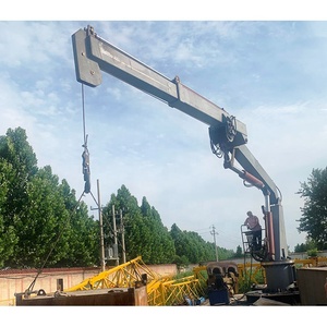 Grue <span class=keywords><strong>hydraulique</strong></span> de chantier naval à flèche télescopique 25 tonnes, grue de levage 1 tonne pour bateau - Product Image 4