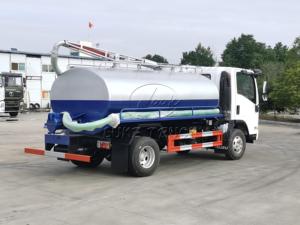 Isuzu KV600 4X2 150HP Diesel Manual Transmission Sewer Cleaning Sewage <b>Suction</b> Vacuum <b>Pump</b> Truck 5000 Liters Septic Tank Truck - Product Image 4