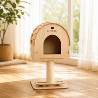 Arbre à chat multi-niveaux personnalisé OEM/ODM pour intérieur avec poteau à gratter en sisal et grattoir en carton remplaçable
