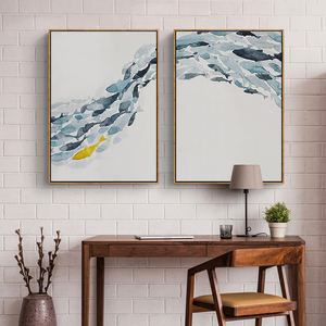 3 pezzi Set di ordini personalizzati all'ingrosso di arte della parete pesci ancora in vita dipinti su tela allungata stampe acquarello Medium - Product Image 5