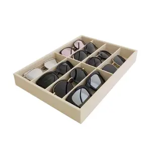 18 piezas Gafas de sol Organizador Gafas Pantalla Estuche de almacenamiento  Gafas de sol Bandeja Gafas de sol Expositor Rack - 18 Ranuras Gafas  Organizador Caja Gafas Soporte Su