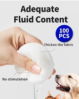 Lingettes nettoyantes pour les taches de larmes des animaux de compagnie ODM pour chiens et chats, non parfumées, sans alcool, hypoallergéniques, nettoyage doux des yeux, lingettes de toilettage pour doigts
