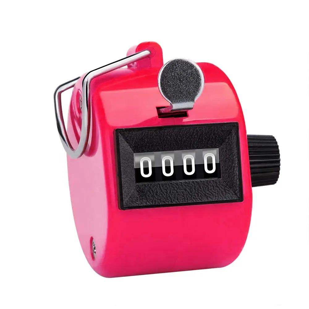 Red Hand Tally 4 Digit Head Counter Clicker