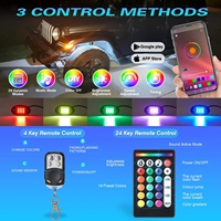 Lumières de roche multicolores RGB, éclairage sous châssis de voiture, éclairage de passage de roue de camion, éclairage décoratif tout-terrain