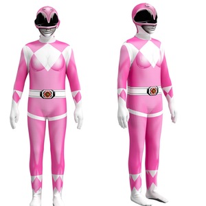 Combinaison Power Rangers pour enfants, costume jaune, rouge, vert, noir, bleu, rose, combinaison de film télévisé pour garçons - Product Image 5