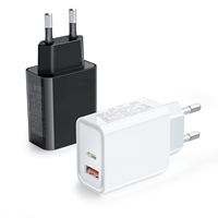 Chargeur mural rapide double port USB A et Type C GaN PD20W standard coréen, prise coréenne, pour Samsung Galaxy S24 S25