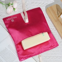 Pochette en satin haut de gamme pour extensions capillaires, avec logo personnalisé imprimé, pour lingerie, perruques, cadeaux, vêtements, pochette enveloppe en soie satinée