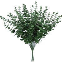 Künstliche Eukalyptus-Stiele 38cm Realistische Grünpflanzen für Heimdekoration DIY Hochzeits-Blumenarrangements Zubehör