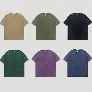 Impresión personalizada y bordado lavado ácido 100% algodón OEM <span class=keywords><strong>ropa</strong></span> Lisa hombres Vintage de gran tamaño gota hombro lavado camiseta - Product Image 3