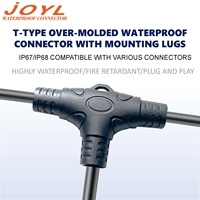 Connecteur de distribution étanche de type T JOYL JOYL avec pattes de fixation 30A 500V IP67/IP68 pour distribution d'énergie solaire BESS en extérieur