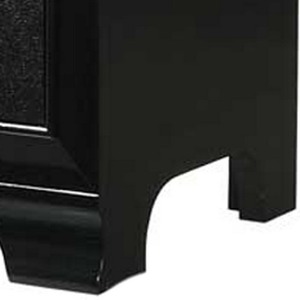 Commode moderne à sept tiroirs en bois avec hauteur réglable, montage facile, pieds à supports, poignées en cristal noires pour salon - Product Image 2