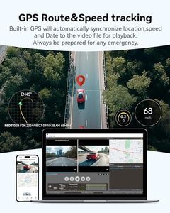 Redtiger đại lý f7n Pro xe hộp đen 4k kép Dash máy ảnh Wifi GPS 3.18 inch IPS màn hình 170 ° góc rộng Dash Cam - Product Image 6