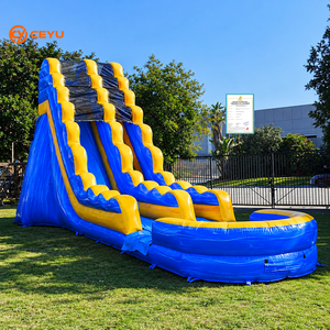 Toboggan <span class=keywords><strong>aquatique</strong></span> gonflable géant en PVC pour extérieur, personnalisé et populaire, idéal pour les fêtes dans le jardin, prix usine - Product Image 1