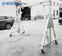 Grue portique mobile Weiyuan 2026 en aluminium, 10 tonnes, pour intérieur, avec moteur et composants d'engrenage intégrés