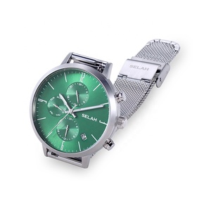 นาฬิกาข้อมือควอตซ์โครโนกราฟสแตนเลสสตีลหรูหราสำหรับผู้หญิง ออกแบบขายดีออนไลน์ ขายส่ง รับผลิตตามสั่ง เป็นของขวัญ - Product Image 4