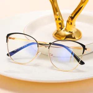 MS 95675最新时尚高品质光学金属框架蓝光滤光片电脑眼镜，适合女性准备发货
